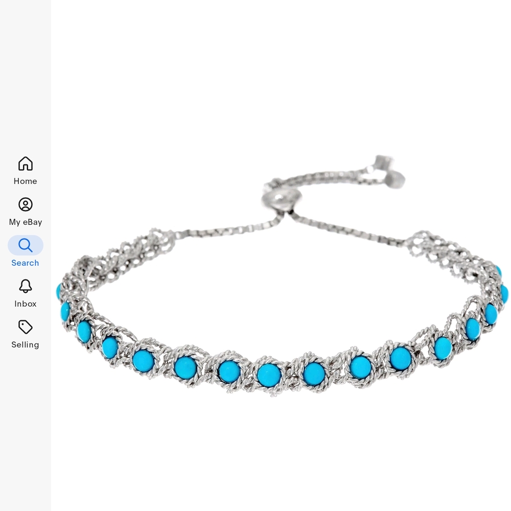 Vibrant Silver and Blue Tennis Bracelet